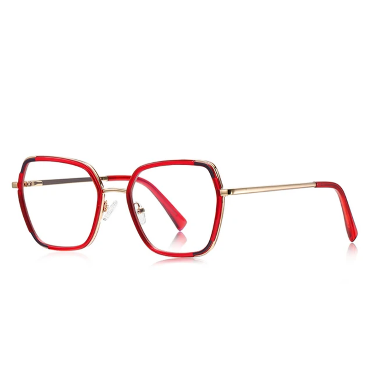 Rho Women's Oversized Square Frame Anti Blue Light Blocking Glasses