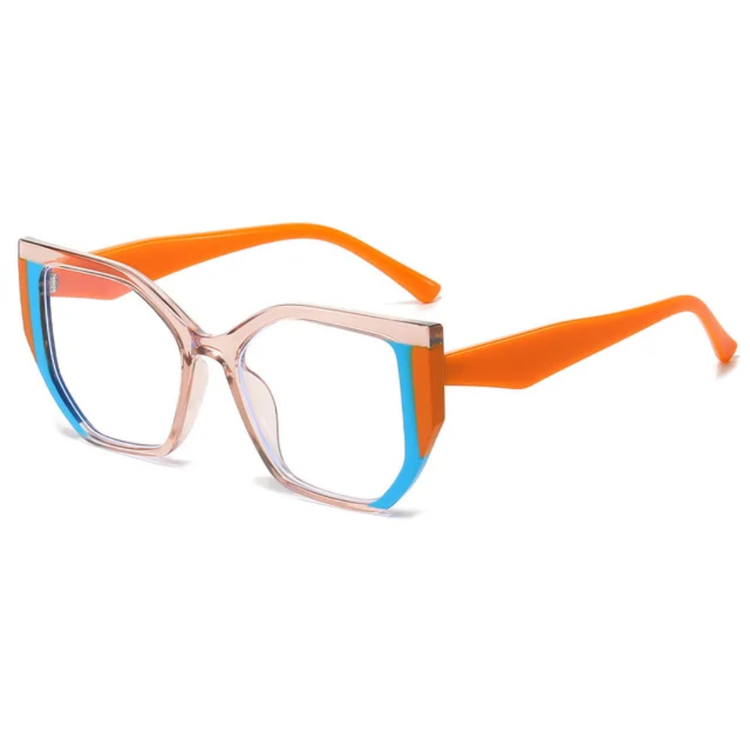 Circe Women's Anti-Blue Light Oversized Square Cat-Eye Glasses