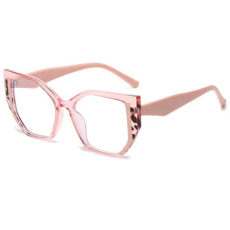 Circe Women's Anti-Blue Light Oversized Square Cat-Eye Glasses