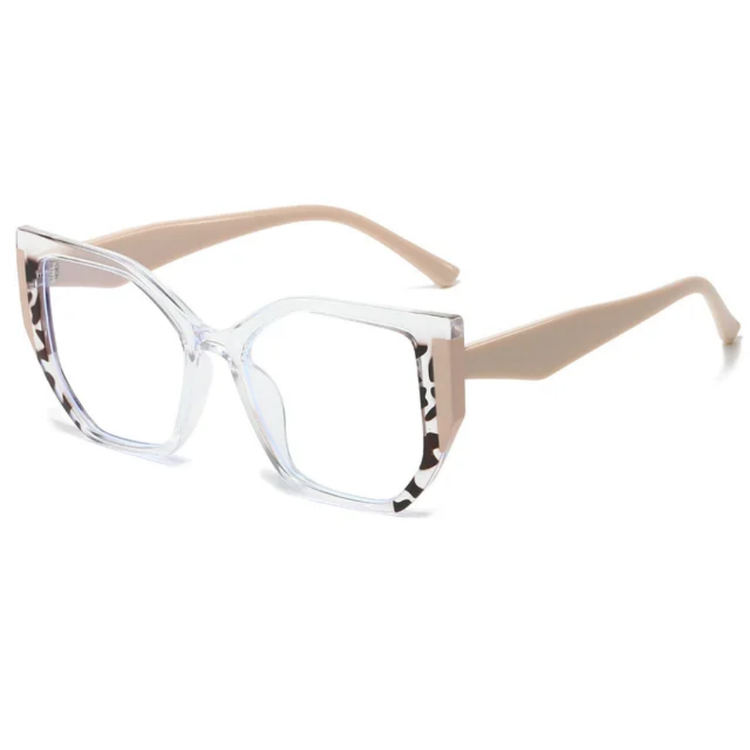 Circe Women's Anti-Blue Light Oversized Square Cat-Eye Glasses