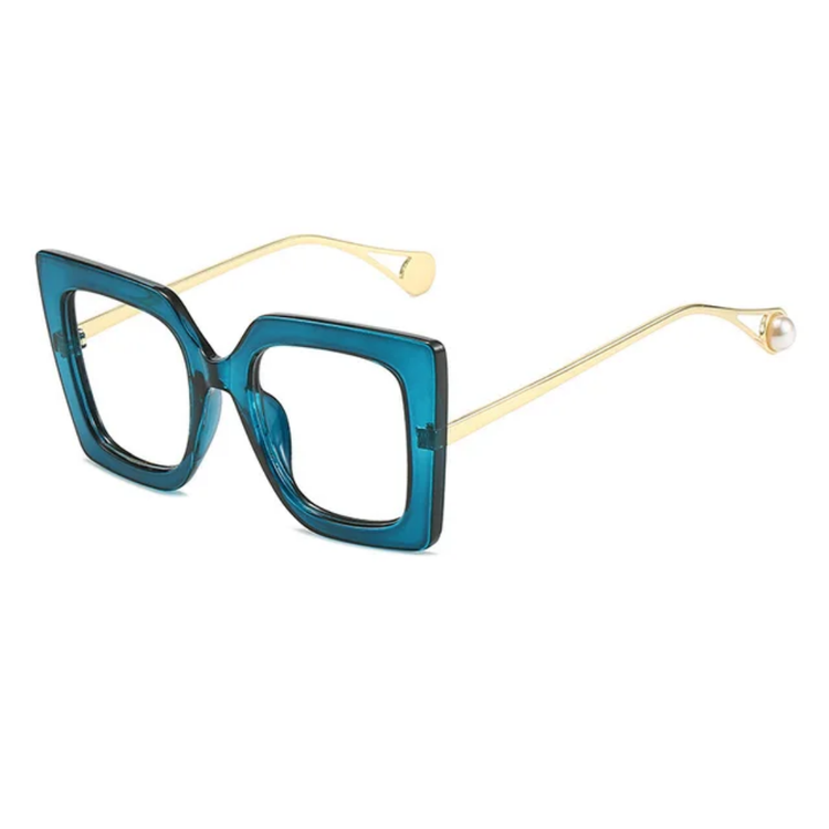 Nina Women's Oversized Square Frame Anti Blue Light  Glasses