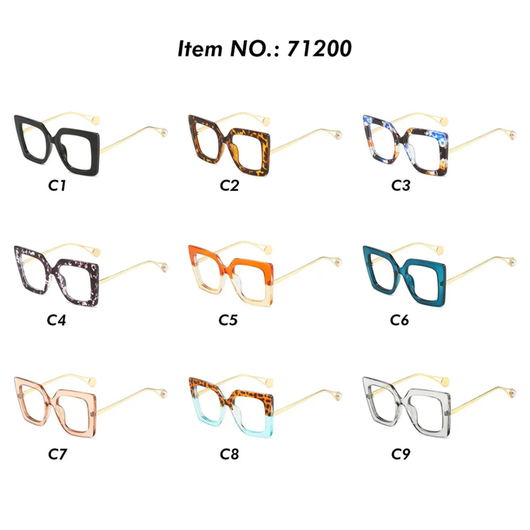 Nina Women's Oversized Square Frame Anti Blue Light  Glasses