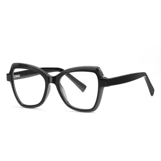 Havana Womens Color Blocked Cat-Eye Anti Blue Light Glasses