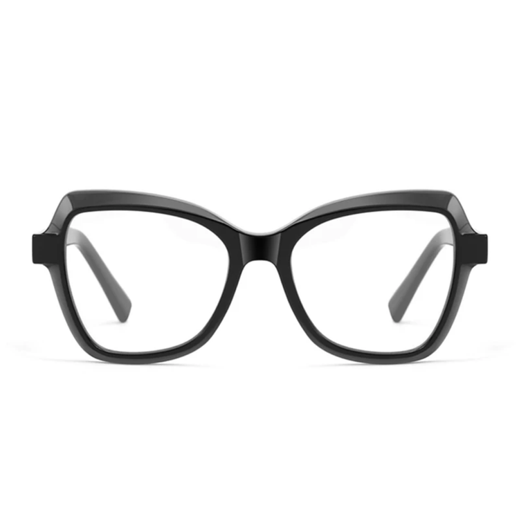 Havana Womens Color Blocked Cat-Eye Anti Blue Light Glasses