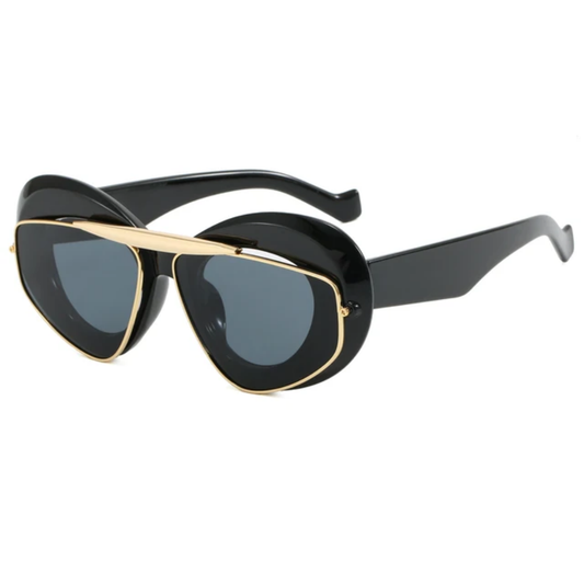 Paris Women's Retro Bold Frame Cat-Eye UV400 Sunglasses