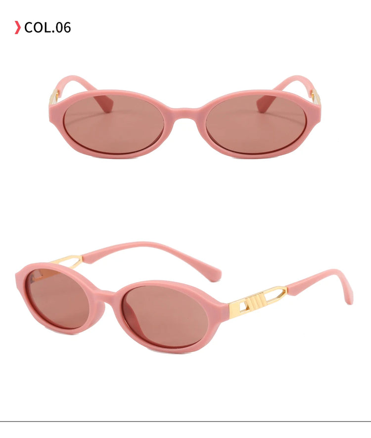 Shiloh Unisex UV400 Small Oval  Frame Sunglasses