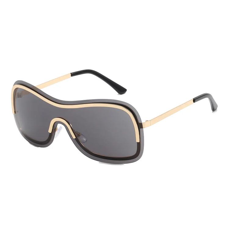 MURRAY UNISEX OVERSIZED RIMLESS Y2K SUNGLASSES