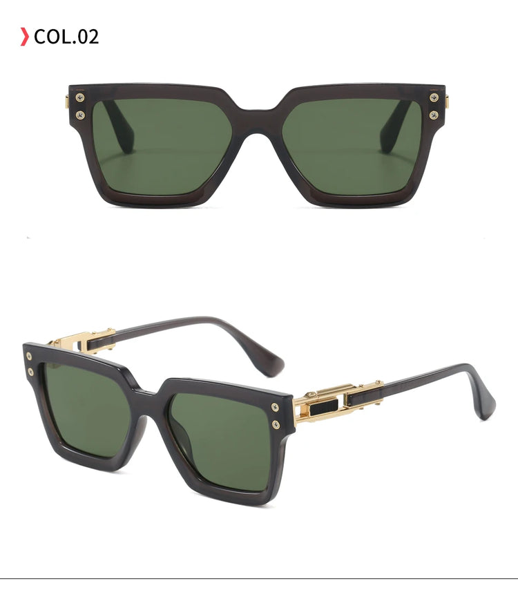 Ryder Retro Square Frame  Unisex UV400 Sunglasses