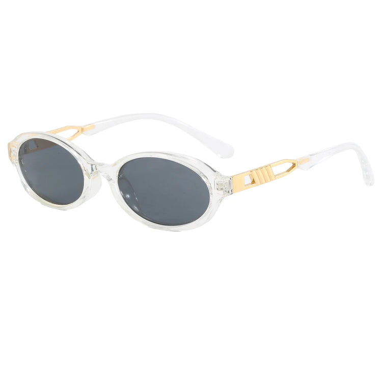 Shiloh Unisex UV400 Small Oval  Frame Sunglasses