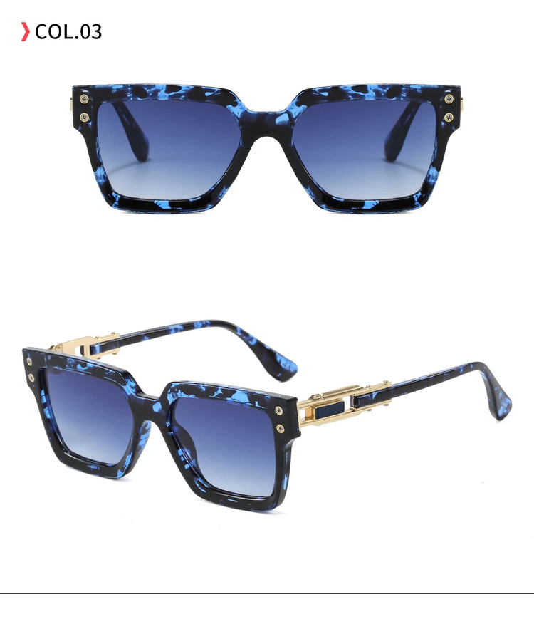 Ryder Retro Square Frame  Unisex UV400 Sunglasses