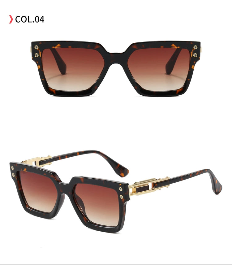 Ryder Retro Square Frame  Unisex UV400 Sunglasses